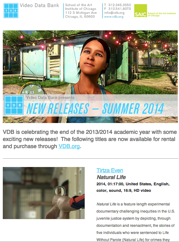 Video Data Bank New Releases: Summer 2014