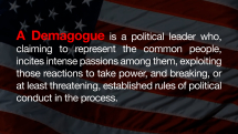 A Brief History of Demagoguery, Doug Hall